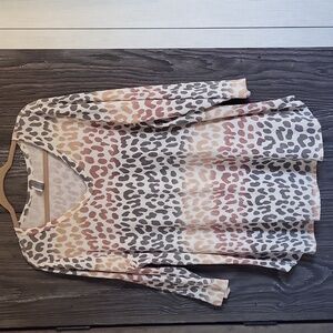 Honeyme Curvy Leopard Print Top